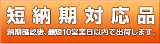 短納期可能！決済確認後、10営業日以内に出荷